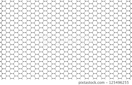 A honeycomb pattern with thick lines of hexagons with joined faces 125496255