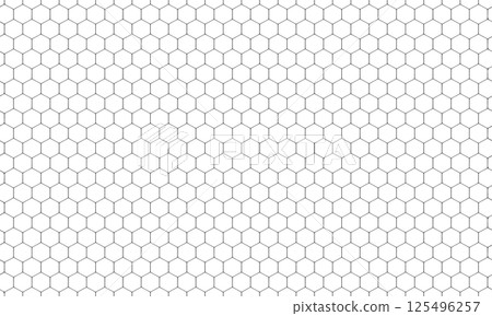 A net frame with upward-pointing hexagons and open spaces and curved lines A net frame with upward-pointing hexagons and open spaces and curved lines 125496257