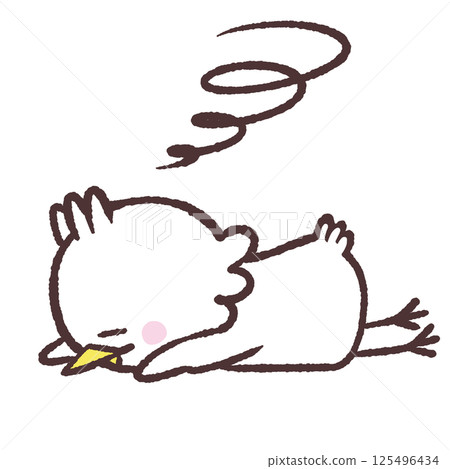 一隻墜落的白鳥的插圖 一隻墜落的白鳥的插圖 125496434