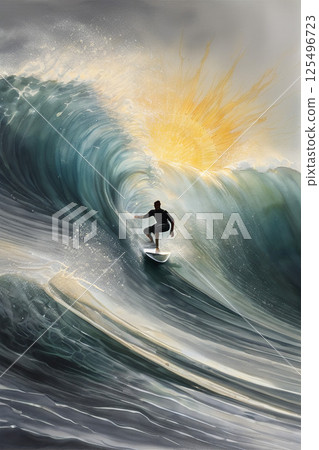 年輕人享受衝浪這項海上運動 125496723