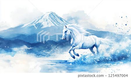 2026 Chinese zodiac year, horse year, New Year's card material 125497004