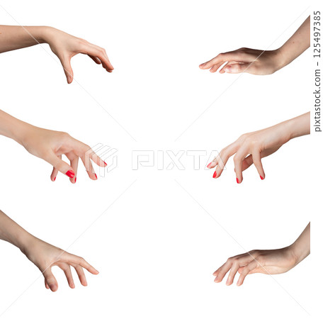 Manipulate concept with female hand gesture. Pose showing authority, control, leadership, emotional Manipulate concept with female hand gesture. Pose showing authority, control, leadership, emotional 125497385