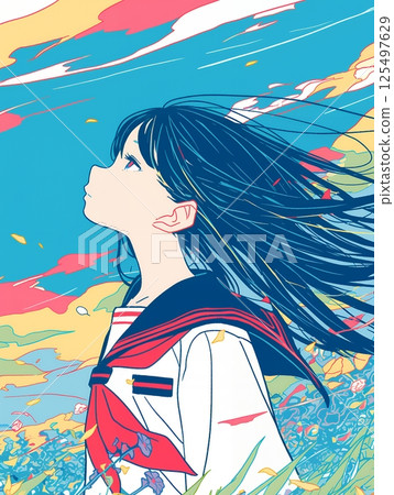 看天空的女孩 125497629