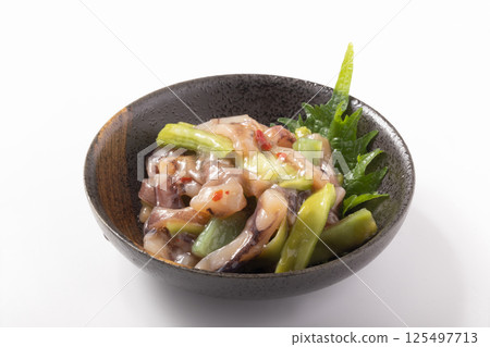 Salted squid, mountain jellyfish Salted squid, mountain jellyfish 125497713