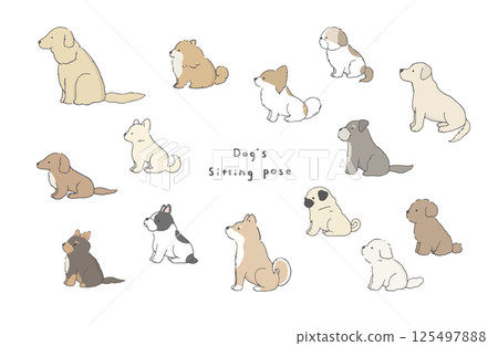 Dog sitting set Dog sitting set 125497888