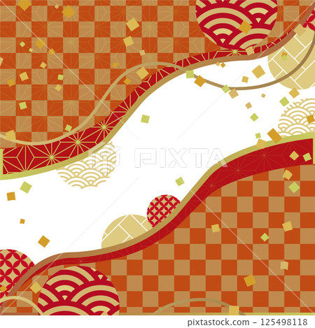 Japanese pattern background material 125498118