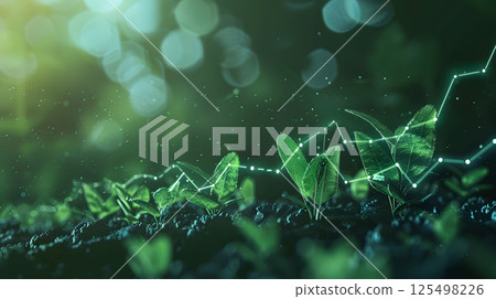 Finance, Bitcoin, charts and currency exchange, investment growth and capital investment. AI Generated 125498226