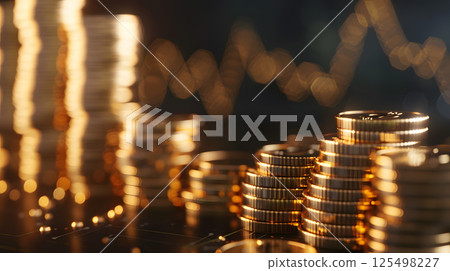 Finance, Bitcoin, charts and currency exchange, investment growth and capital investment. AI Generated Finance, Bitcoin, charts and currency exchange, investment growth and capital investment. AI Generated 125498227