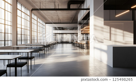 Stylish modern office with city views 125498265