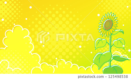 Pop and vivid sunflower background material 125498538