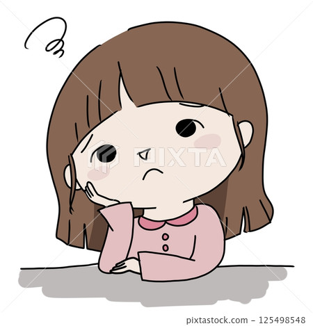 Troubled girl Troubled girl 125498548