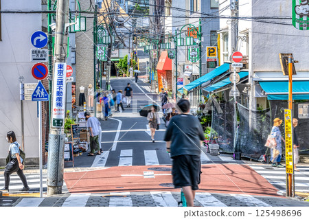 Urban landscape of Shibuya Ward, Tokyo: Yoyogi-Uehara Station 125498696