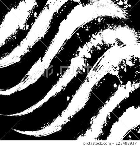 Striped black and white background made of blots zebra. hand drawn. Not AI, Vector illustration Striped black and white background made of blots zebra. hand drawn. Not AI, Vector illustration 125498937