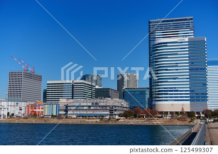 東京灣區：晴海運河和豐洲街道 125499307