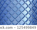 Metallic blue diamond pattern texture. Abstract futuristic background with glossy chrome finish, reflecting light in high tech geometric style. Perfect for luxury design, digital backdrop 125499849
