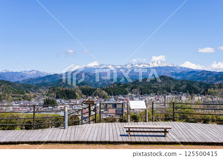Takayama city and mountain scenery in Gifu prefecture Takayama city and mountain scenery in Gifu prefecture 125500415