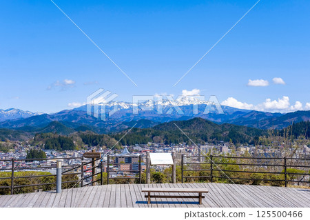 Takayama city and mountain scenery in Gifu prefecture Takayama city and mountain scenery in Gifu prefecture 125500466