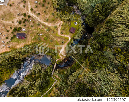 Rural Landscape Aerial View in Azores 125500597