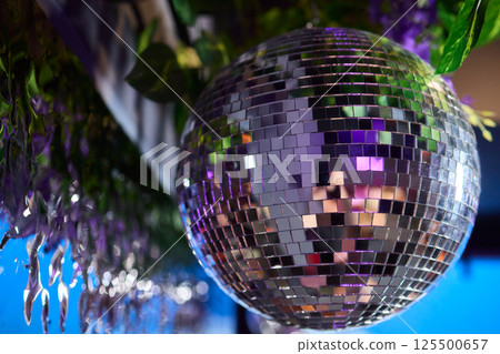 Experience the Stunning Disco Ball Reflections at an Exciting Nightclub Event Tonight 125500657