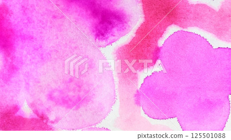 Flower paintings drawn with watercolors, background illustrations drawn with pink watercolors, 125501088