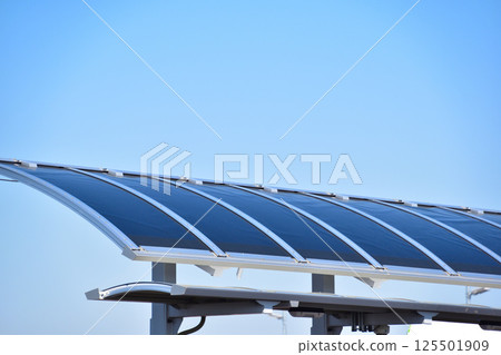 Perovskite solar cells implemented at Yumeshima Transportation Terminal 1 Perovskite solar cells implemented at Yumeshima Transportation Terminal 1 125501909