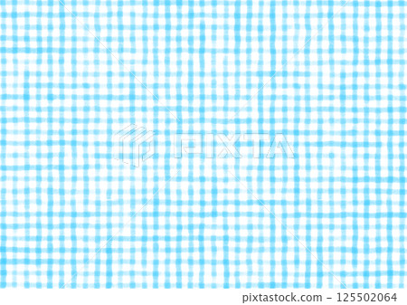 Light blue gingham check wallpaper with a natural feel 125502064