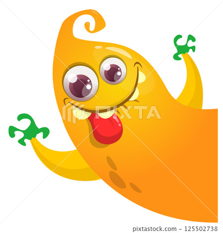 Funny cartoon monster design. Monster character illustration Funny cartoon monster design. Monster character illustration 125502738