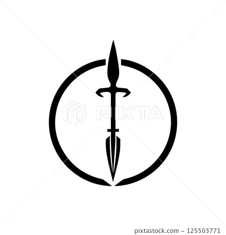 Spear logo vector design template 125503771