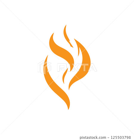 Fire logo design illustration and fire symbol 125503798