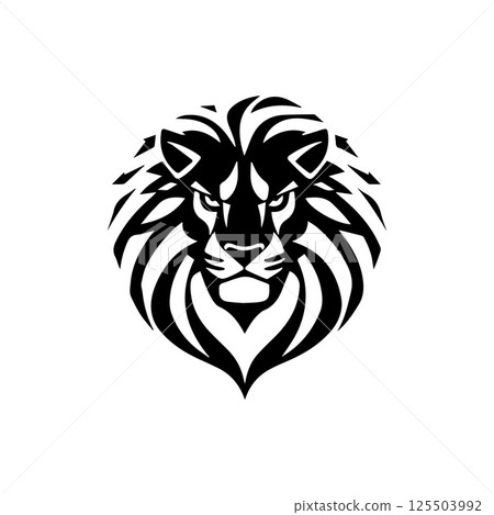 Lion head logo icon, lion face vector Illustration 125503992