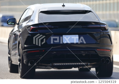 Black sports car Black sports car 125504319
