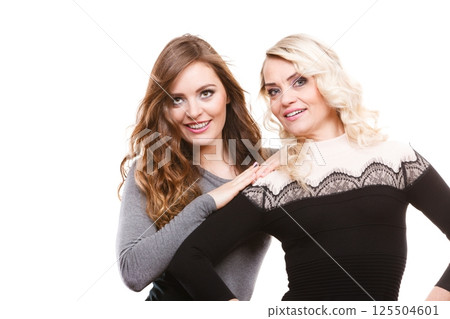Adult mother and daughter portrait 125504601