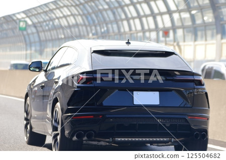 Black sports car 125504682