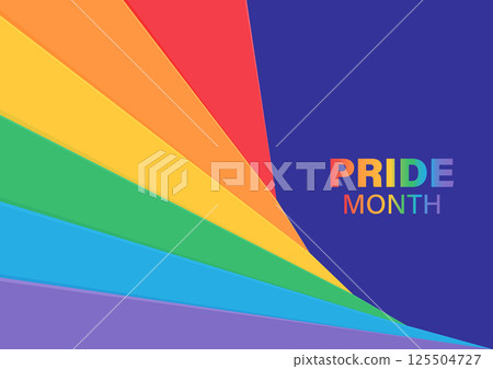 colorful rainbow flag stripes background pride month theme wallpaper banner poster 125504727