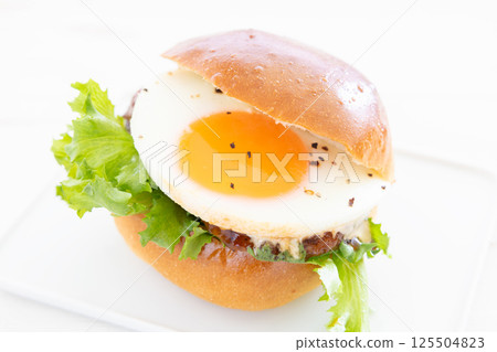 Delicious Teriyaki Egg Burger Delicious Teriyaki Egg Burger 125504823