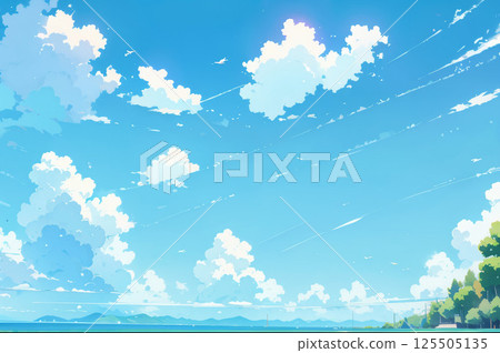 blue sea and sky 125505135