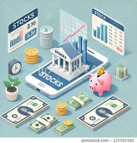 Illustrations depicting stock exchanges, stock and FX exchange trading, etc. Illustrations depicting stock exchanges, stock and FX exchange trading, etc. 125505388