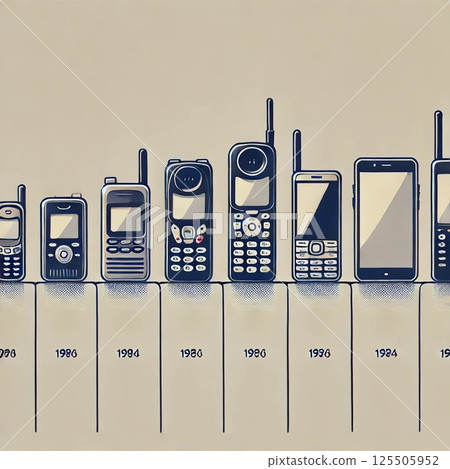 Comparison and history of mobile phones, past and present 125505952