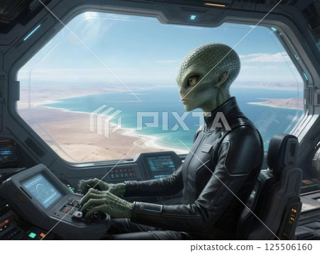 View from a UFO, Dead Sea 125506160