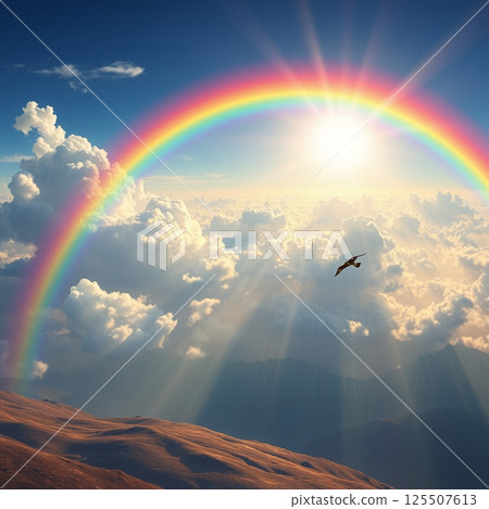 彩虹、天空和太陽 彩虹、天空和太陽 125507613
