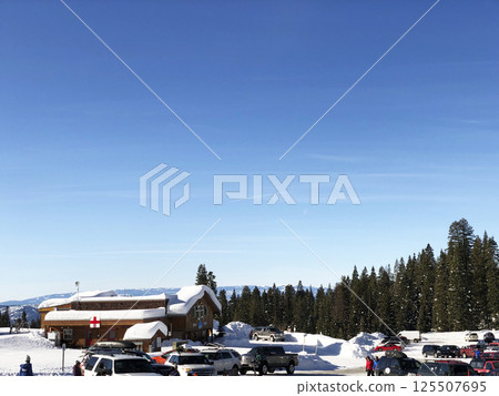 Brundage Mountain Resort, McCall, Idaho, USA - 01.27.2019: View of Brundage Mountain Ski Resort Brundage Mountain Resort, McCall, Idaho, USA - 01.27.2019: View of Brundage Mountain Ski Resort 125507695
