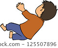 Falling child line drawing 125507896