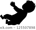 Falling child silhouette 125507898