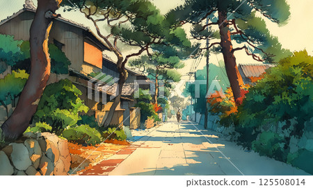 森林公園內被晨曦陽光和綠意環繞的療癒之路 |適合安靜散步或森林浴的風景照 125508014