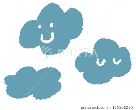 一朵藍灰色的雲，有著可愛的臉 125508250