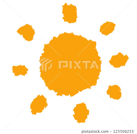 橙色太陽插圖 125508253