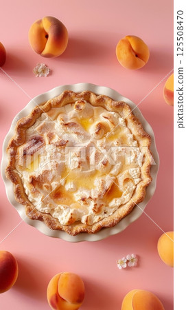 Delicious ricotta pie snack tart crispy dessert homemade story background Delicious ricotta pie snack tart crispy dessert homemade story background 125508470