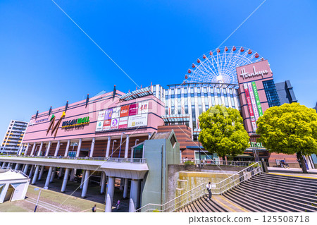 日本橫濱城市景觀，俯瞰中心北站、都築阪急摩天輪等。 125508718