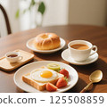 Refreshing morning breakfast 125508859