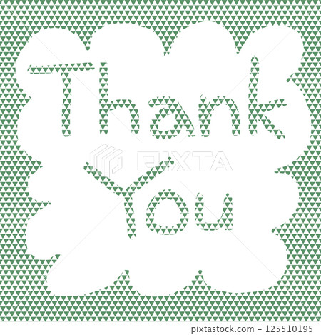 Triangular scale pattern thank you message card 125510195